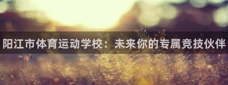 yy易游官网下载招商电话号码是多少：阳江市体育运动学校：未来